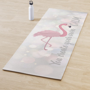 Cool Pink Flamingo -You Create Your Own Calm Yoga Mat