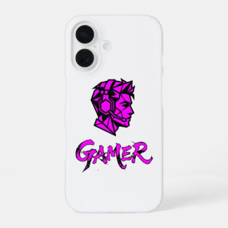 Cool Pink Geometric Gamer  iPhone 16 Case