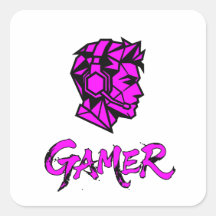Cool Pink Geometric Gamer