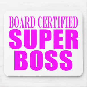 Cool Pink Gifts for Bosses : Super Boss Mouse Pad