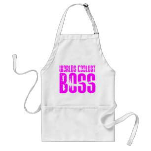 Cool Pink Gifts for Bosses : Worlds Coolest Boss Standard Apron