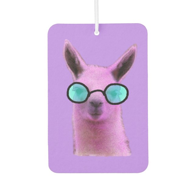 Cool Pink Llama! Car Car Air Freshener (Front)