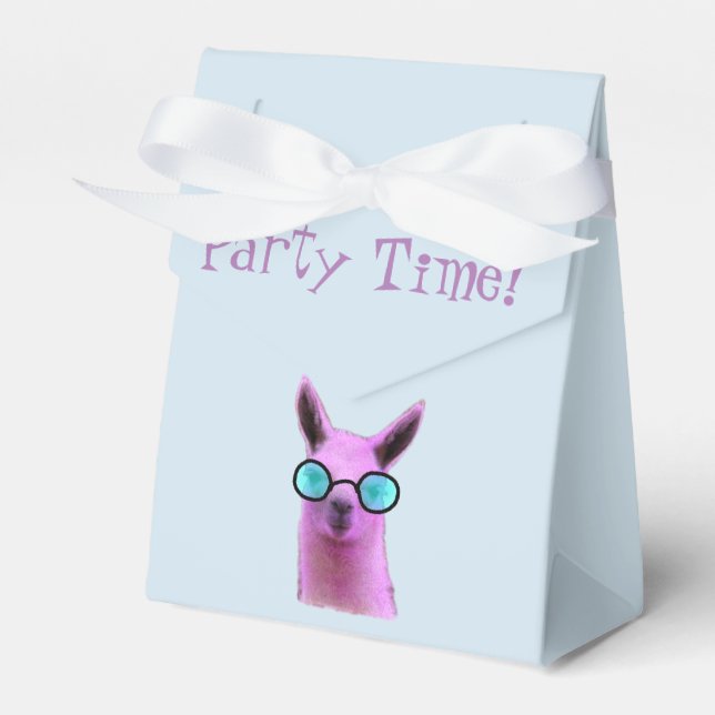 Cool Pink Llama! Gift Bag Favour Box (Front Side)