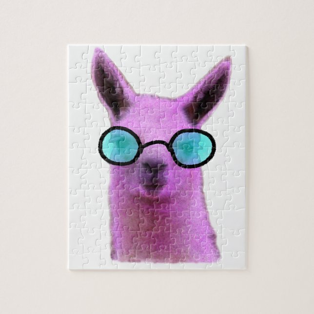 Cool Pink Llama! Jigsaw Puzzle (Vertical)