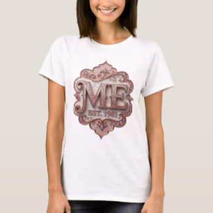 Cool Pink ME EST 1981 Print T-Shirt