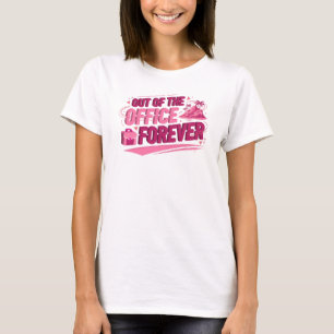 Cool Pink OUT OF OFFICE Graphic Design T-Shirt
