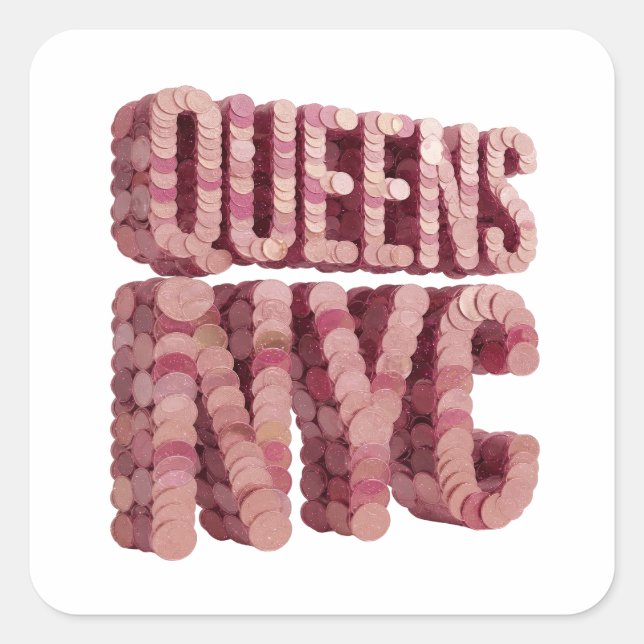 Cool Pink QUEENS NYC Label Design (Front)