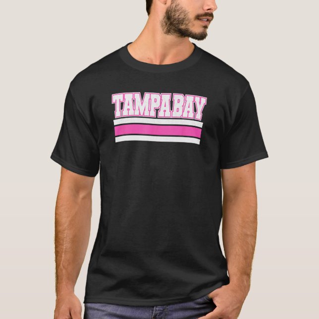 Cool Pink Tampa Girly Pink Simple & Adorable Tampa T-Shirt (Front)