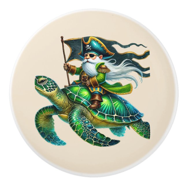 Cool Pirate lovers boys room  Ceramic Knob (Front)