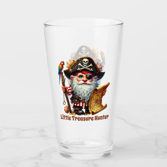 Cool Pirate treasure Hunter Glass (Front)