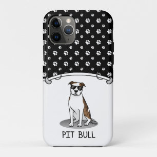 Cool Pit Bull and Sunglasses (lt brindle white 3) Case-Mate iPhone Case