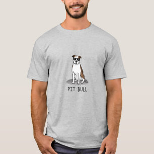Cool Pit Bull and Sunglasses T-Shirt