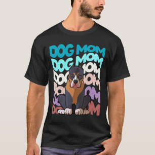Cool Pitbull Dog Mum Retro Vintage Dog T-Shirt