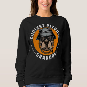 Cool Pitbull Grandpa Sweatshirt
