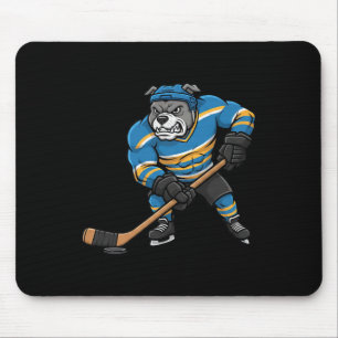 Cool Pitbull Hockey Player Dog Sport Design  Mouse Pad