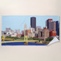 Cool Pittsburgh Skyline Computer Illustration