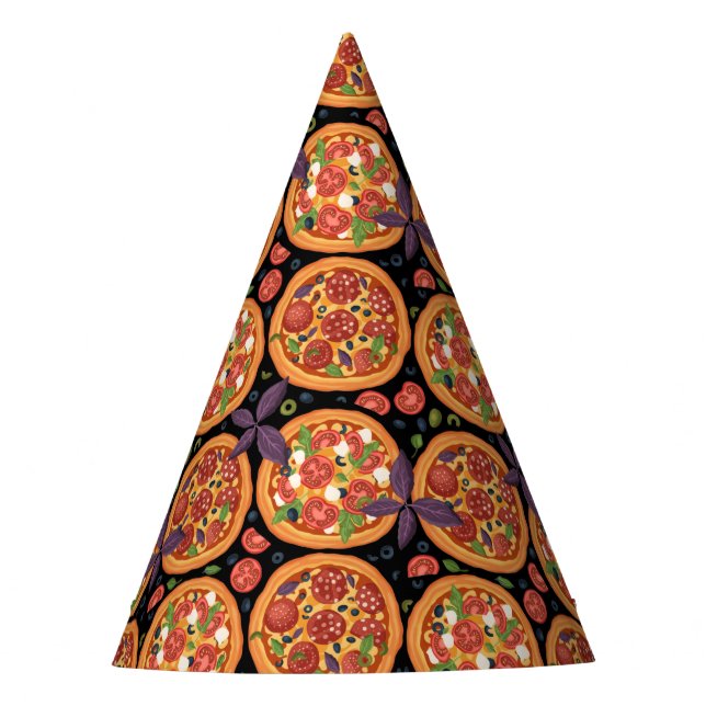 cool pizza party pattern  hat (Front)