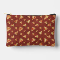 Cool pizza slices vintage dark red pattern
