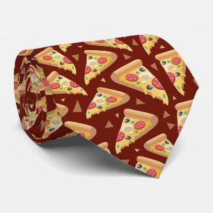 cool pizza tiled pattern tie