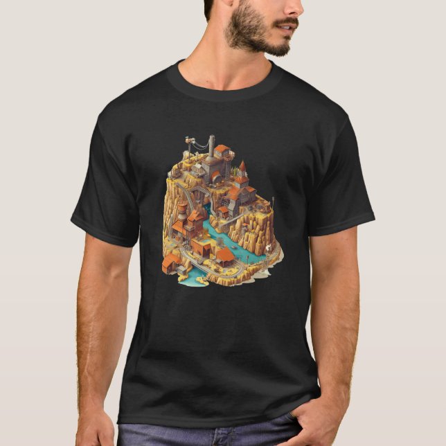 Cool placer Miner for Mineworker and Minehunter T-Shirt (Front)