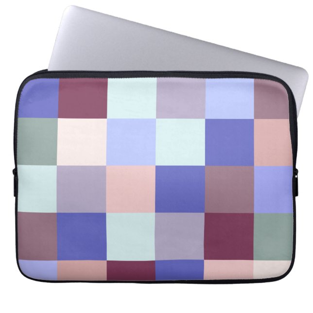 Cool Plaid Style Pattern, Classy Colours Laptop Sleeve (Front)
