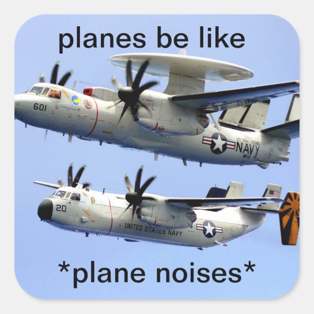 Cool plane meme sticker (Front)