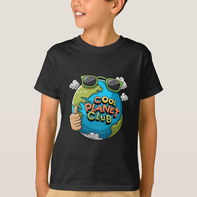 Cool Planet Club Earth Shirt Fun Eco T-Shirt (Front)