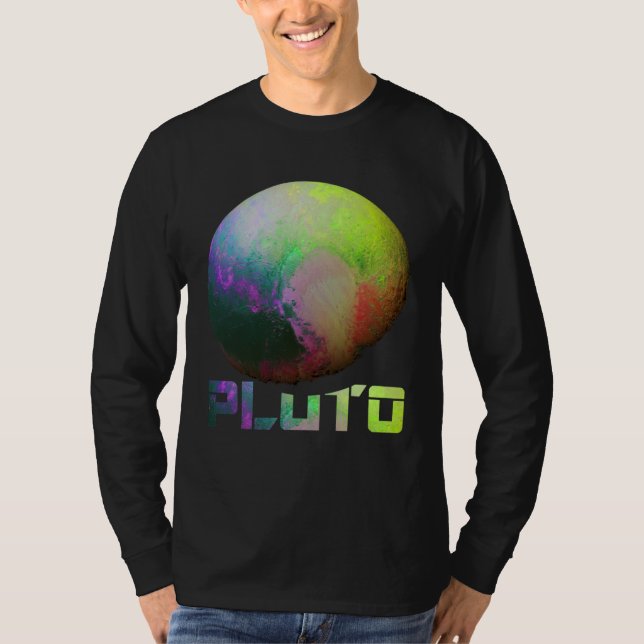 Cool Pluto Dwarf Planet Kuiper Belt Astronomy T-Shirt (Front)