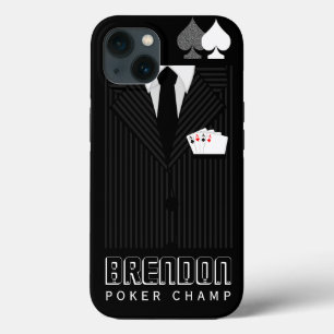 Cool Poker Champ Pinstripe Suit Casino iPhone 13 Case