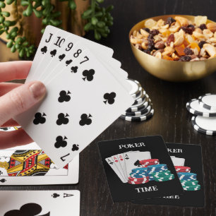 Cool poker time add text  playing cards