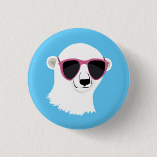 Cool Polar Bear 3 Cm Round Badge