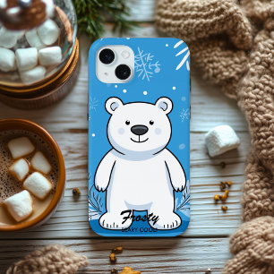 Cool Polar Bear Vibes - Cosy Winter Charm iPhone 15 Mini Case