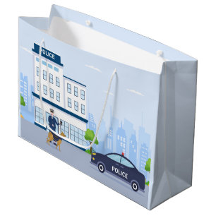 cool Police station party Large Gift Bag