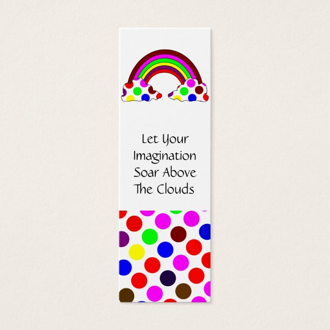Cool Polka Dot Rainbow Bookmark (Front)