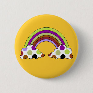 Cool Polka Dot Rainbow Button