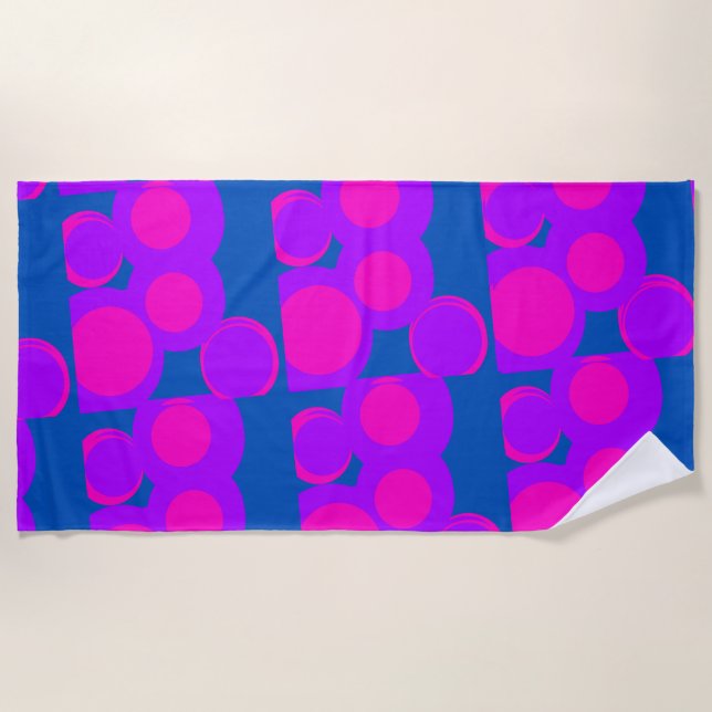 Cool polka dots beach towel. beach towel (Front)