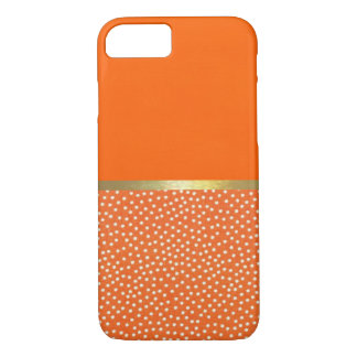 Cool Polka Dots Orange Pattern iPhone 7 Case