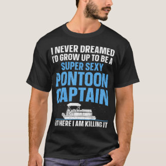Cool Pontoon Captain Art For Men Women Pontoon Boa T-Shirt