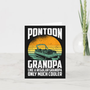 Cool Pontoon Grandpa - Funny Pontoon Captain  Card