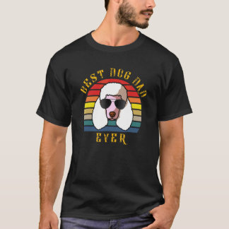 Cool Poodle Dog Dad  Dog Christmas T-Shirt
