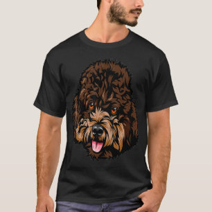Cool Poodle Dog Face  T-Shirt