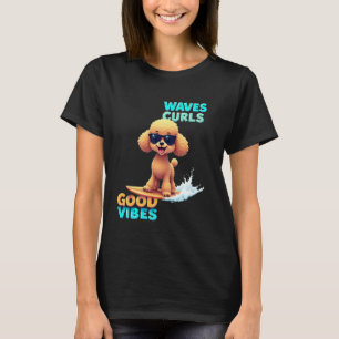 Cool Poodle Surfing Dog 1 T-Shirt
