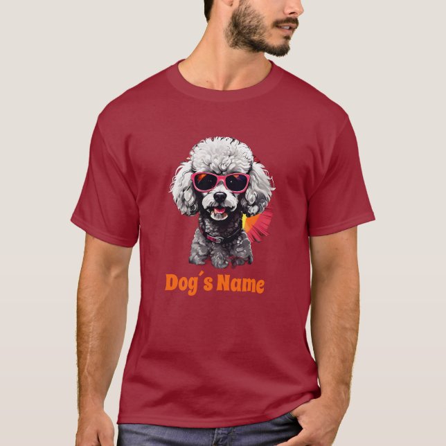 Cool Poodle With Sunglasses  T-Shirt (Front)