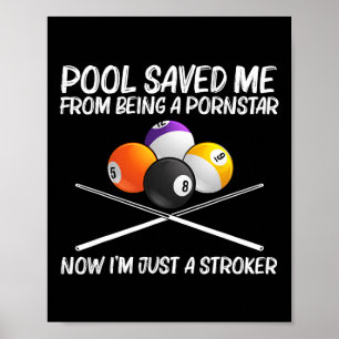 Cool Pool Billiards For Men Women 8 Ball Pool Play Poster