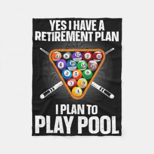 Cool Pool Design For Men Women Billiards Lover Poo Fleece Blanket
