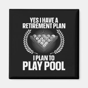 Cool Pool Design For Men Women Billiards Lover Poo Magnet