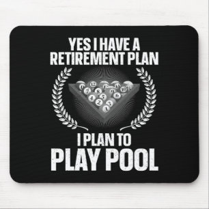 Cool Pool Design For Men Women Billiards Lover Poo Mouse Pad