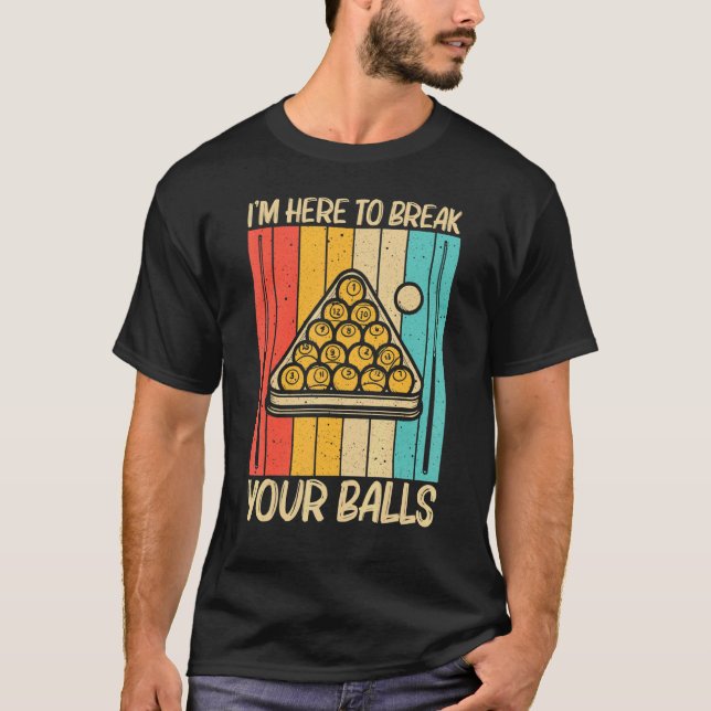Cool Pool For Men Women Snooker Billiards 8 Ball P T-Shirt (Front)