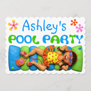 Cool Pool Party, Kid's Party Invitation