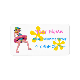 Cool Pool Party Label